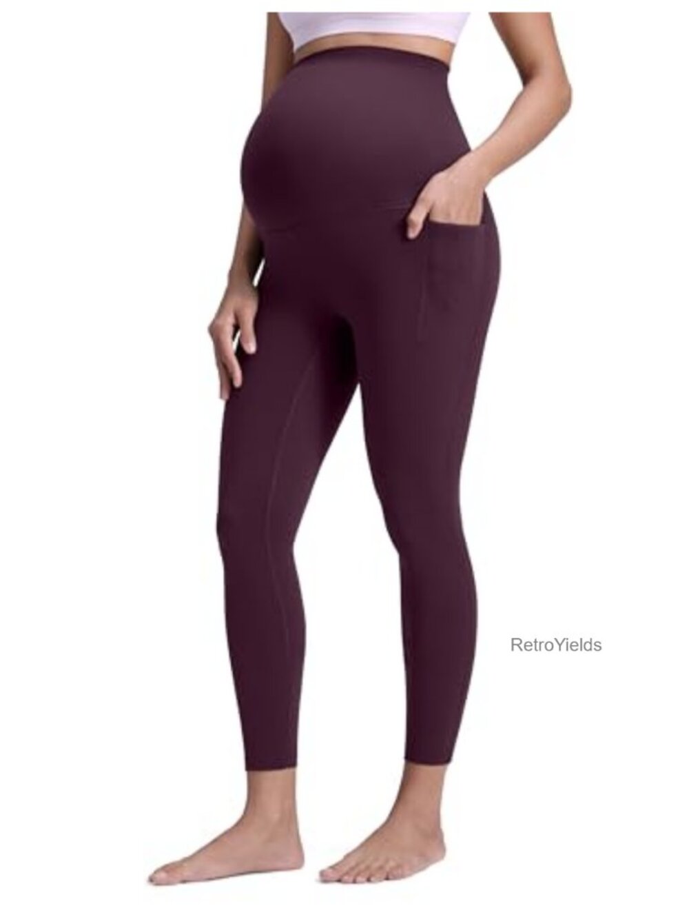 Maternity Leggings Butterluxe Pockets High Waist Yoga Lounge 25 Inseam